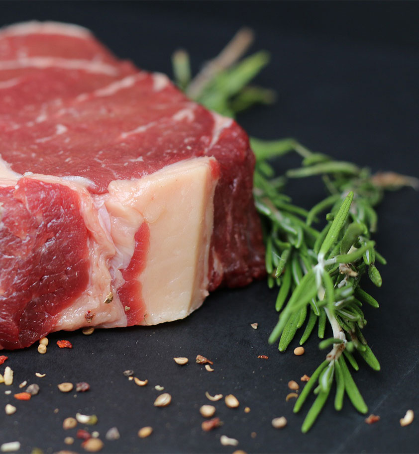 Der Fleischmarktin Bewegung Frost meat